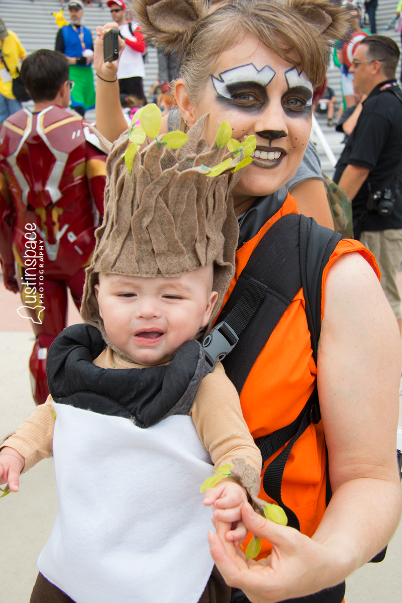 Rocket and the cutest little Groot. Image Credit: John Austin